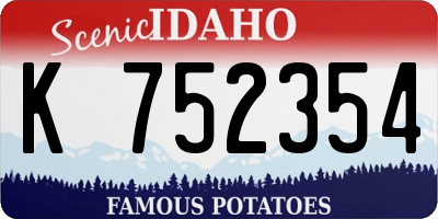ID license plate K752354