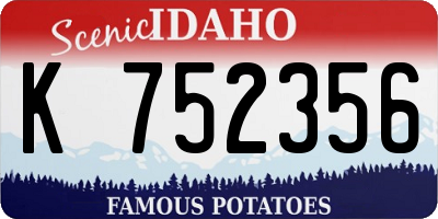 ID license plate K752356
