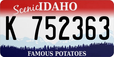 ID license plate K752363