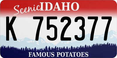 ID license plate K752377