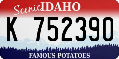 ID license plate K752390