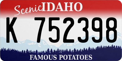 ID license plate K752398