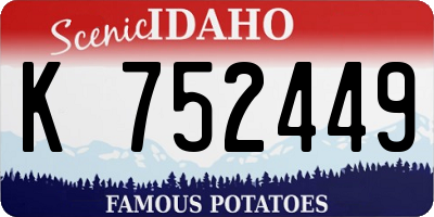 ID license plate K752449