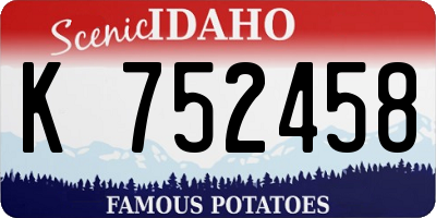 ID license plate K752458