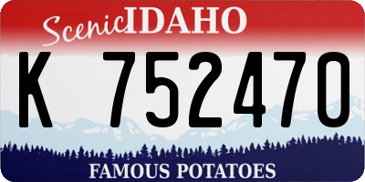 ID license plate K752470