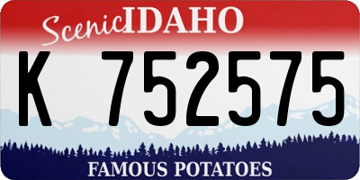 ID license plate K752575