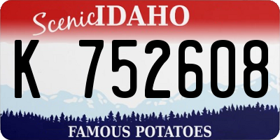 ID license plate K752608