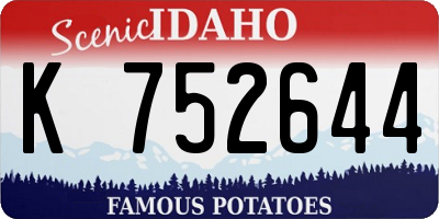 ID license plate K752644