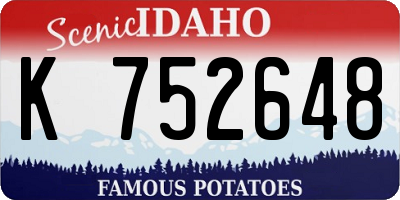 ID license plate K752648