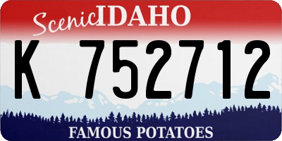 ID license plate K752712