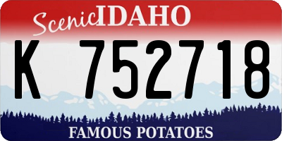ID license plate K752718