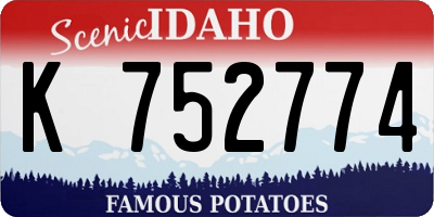 ID license plate K752774