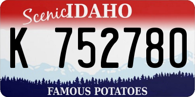 ID license plate K752780