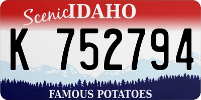 ID license plate K752794