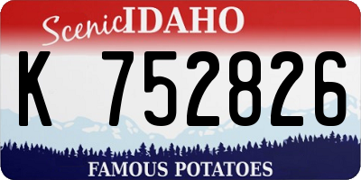 ID license plate K752826