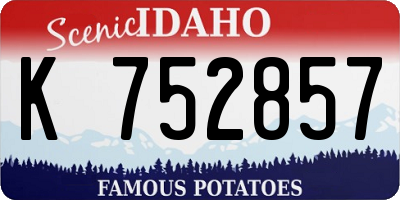 ID license plate K752857