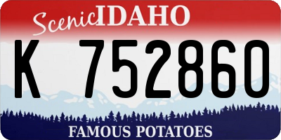 ID license plate K752860