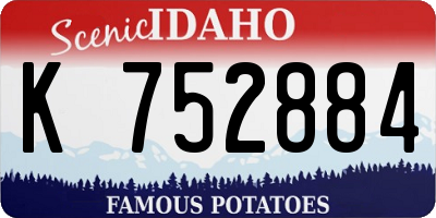 ID license plate K752884