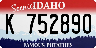 ID license plate K752890