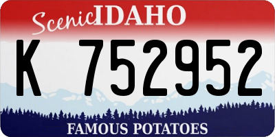 ID license plate K752952