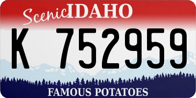 ID license plate K752959