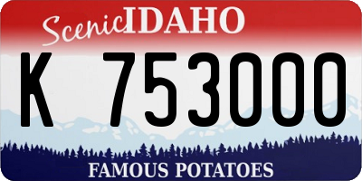 ID license plate K753000