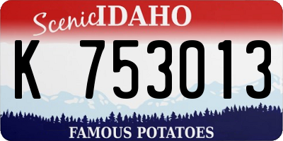 ID license plate K753013