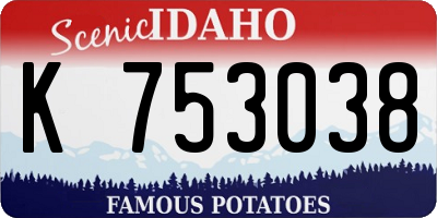 ID license plate K753038