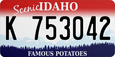 ID license plate K753042