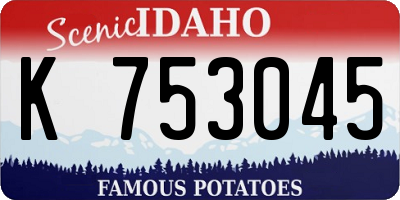 ID license plate K753045