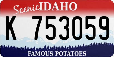 ID license plate K753059