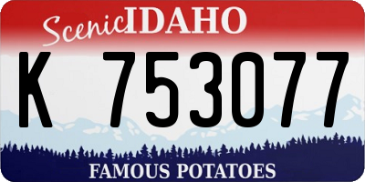 ID license plate K753077