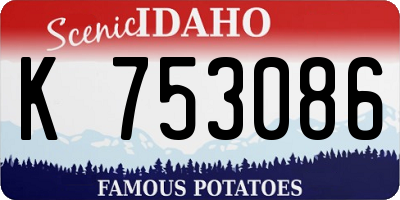 ID license plate K753086