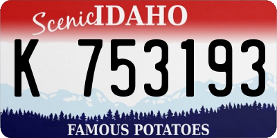 ID license plate K753193