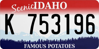 ID license plate K753196