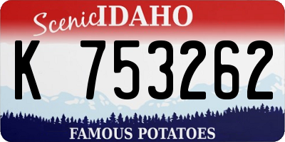 ID license plate K753262
