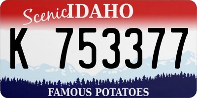 ID license plate K753377