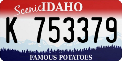 ID license plate K753379