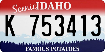 ID license plate K753413
