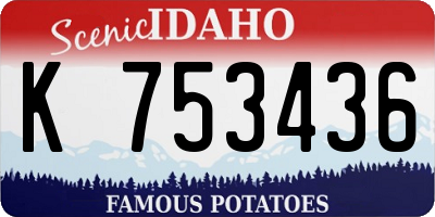 ID license plate K753436