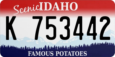 ID license plate K753442