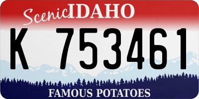 ID license plate K753461