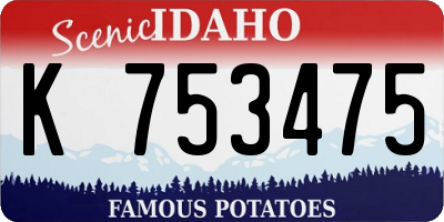 ID license plate K753475
