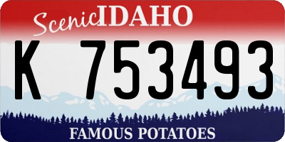 ID license plate K753493