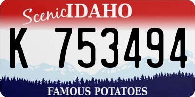 ID license plate K753494