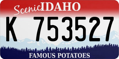 ID license plate K753527