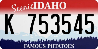 ID license plate K753545