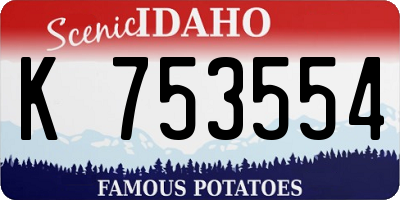 ID license plate K753554