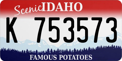 ID license plate K753573