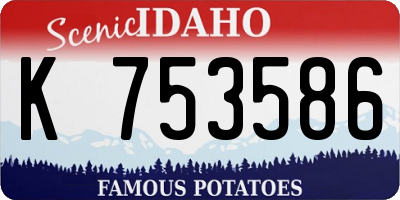 ID license plate K753586